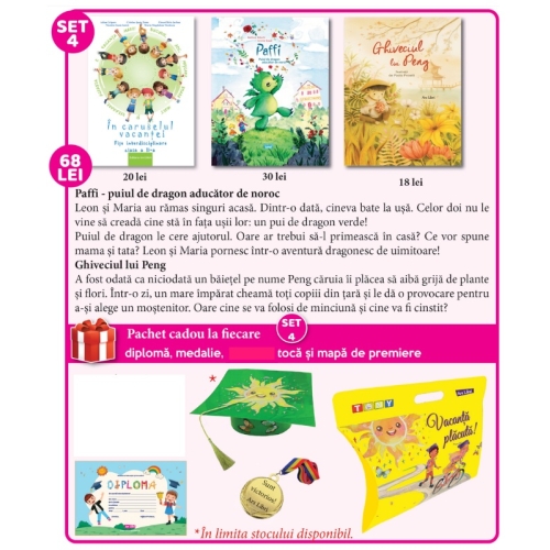 Set 4 de premiere Clasa a 2-a 2025 (Paffi - puiul de dragon aducator de noroc)