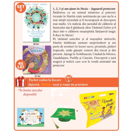 Set 2 de premiere Clasa a 4-a, 2025 (1, 2, 3 si-am ajuns in Mexic - Jaguarul protector)