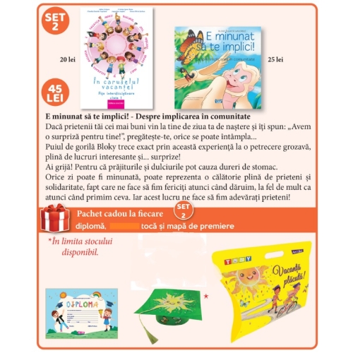 Set 2 de premiere Clasa 1, 2025 (E minunat sa te implici! - Despre implicarea in comunitate)