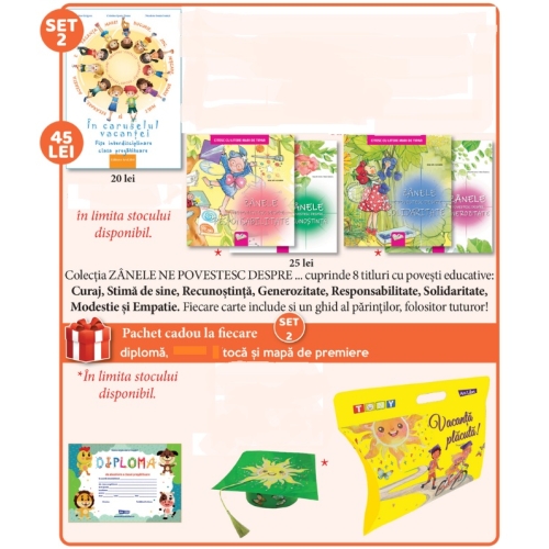 Set 2 de premiere Clasa pregatitoare 2025 (Colectia Zanele ne povestesc despre...)