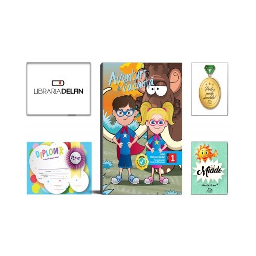 Pachet DZC: Aventuri de vacanta Caiet transcurricular clasa 1 (Contine diploma si supliment pentru limba engleza). Contribuie la cresterea fluentei in citire) Diploma si Medalie.