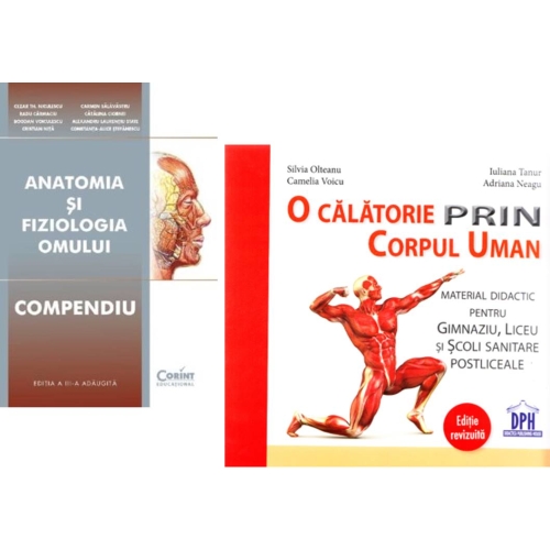Pachet Anatomia si fiziologia omului. O calatorie prin corpul uman - Cezar Niculescu si Silvia Olteanu, editura Corint