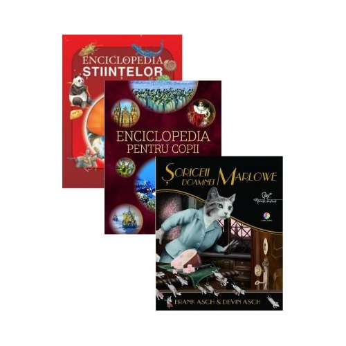 Pachet Enciclopedia pentru copii + Enciclopedia stiintelor + Soriceii doamnei Marlowe, editura Corint