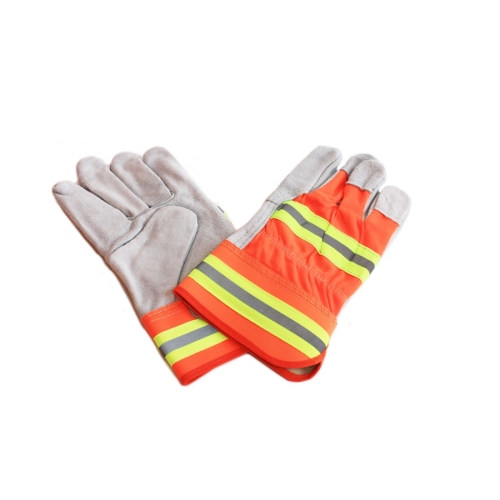 Palmari din piele portocaliu+verde