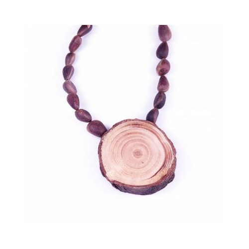 Pandantiv de lemn de Cedru pe salba din seminte