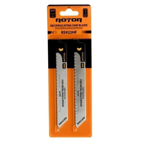 Panza fierastrau sabie pentru Lemn/Cuie/Metal 150x19x09 mm Set 2 buc ROTOR RS922HF