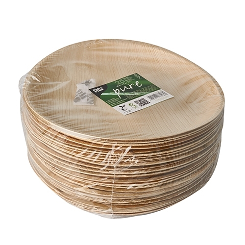 Set 25 farfurii biodegradabile, unica folosinta, linia Pure, diametru 250mm