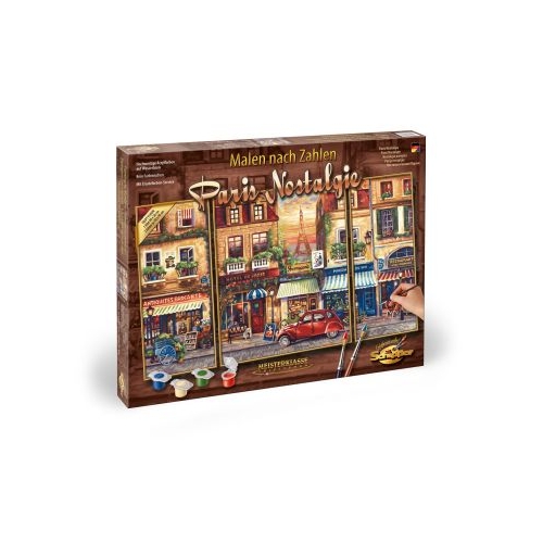 Kit pictura pe numere nostalgicul Paris, 3 tablouri, Schipper