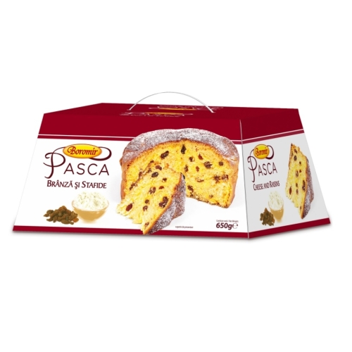 Pasca cu branza si stafide, 650 g, Boromir