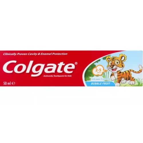 Pasta de dinti pentru copii, 2-5 ani, 50 ml, Colgate Kids Bubble Fruit