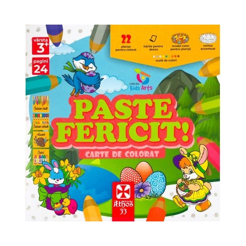 Paste fericit. Carte de colorat