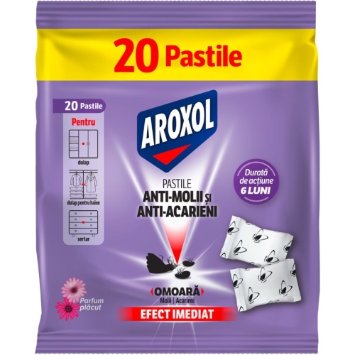 Pastile anti-molii si anti-acarieni, 20 buc, Aroxol