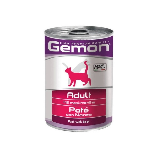 Monge Hrana Umeda Pentru Pisici, Gemon Adult, Pate Cu Vita, 400 g
