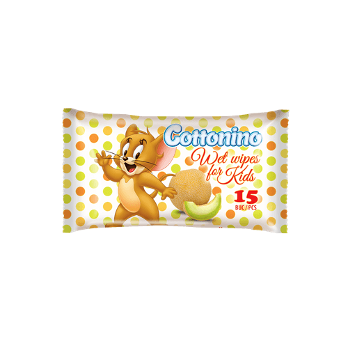 Cottonino Tom and Jerry Servetele umede pentru copii Melon, 15 buc. Produs pentru igiena persoanala