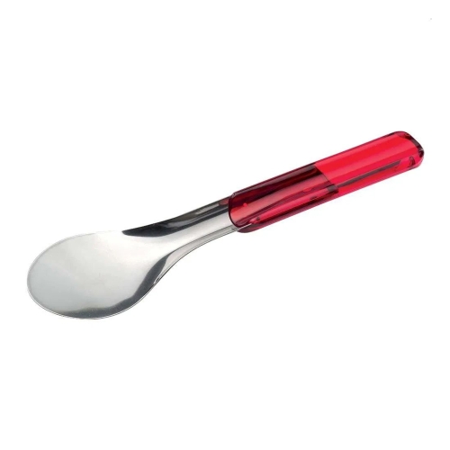 Spatula inghetata, inox, maner culoare  rosie/transparent, lungime 250mm