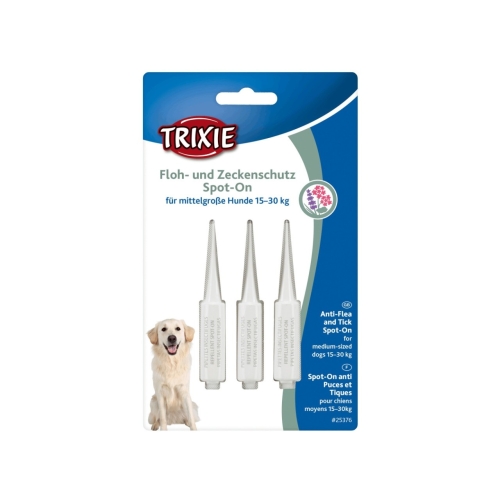 Trixie Picaturi Antiparazitare Naturale Pentru Caini, Spot-On, 15-30 kg, 3x3 ml, 25376