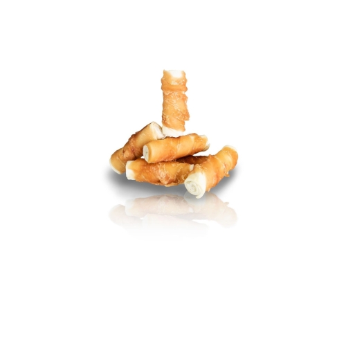 KidDog Recompense Pentru Caini, Mini Rulouri Invelite Cu Piept, 20 mm/8 cm, 250 g, A04549