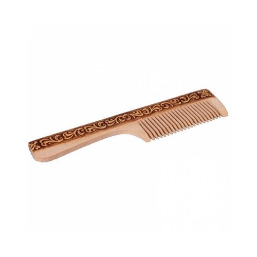 Pieptene din lemn de mesteacan Model B (cu maner/rar)