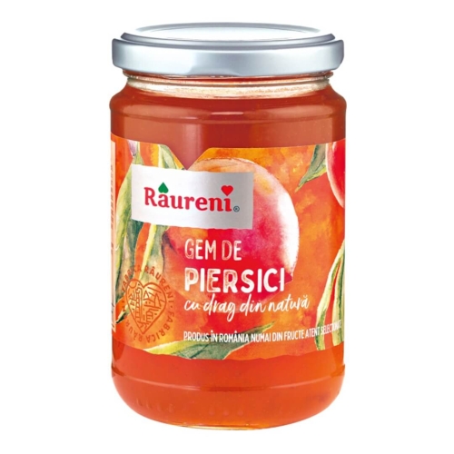 Gem de piersici, 370 g, Raureni Dulceturi gemuri si creme tartinabile Raureni