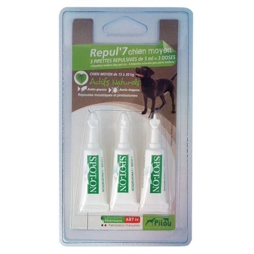 Pilou Pipeta Antiparazitara Caine Talie Medie, 3x3 ml