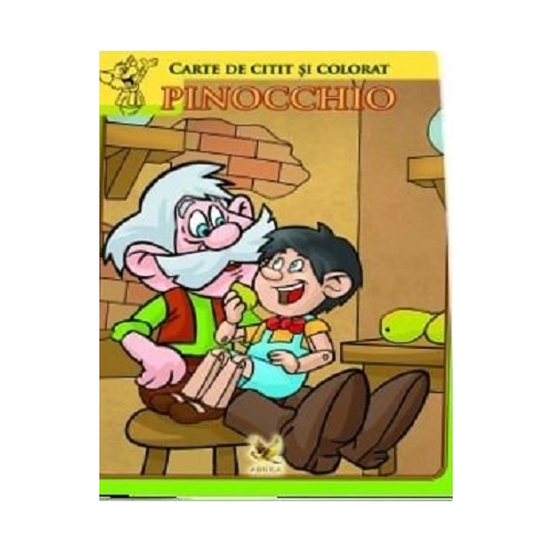 Pinocchio. Carte de colorat si citit, editura Aquila