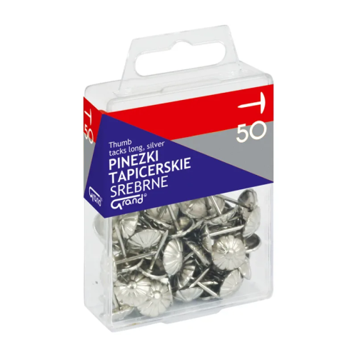 Piuneze (pioneze) tapiterie Grand 110-1483, 15mm, argintii, blister 50 buc