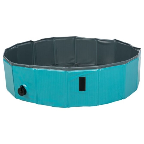 Piscina Pentru Caini, Plastic,120x30 cm, Petrol/Gri, 39482