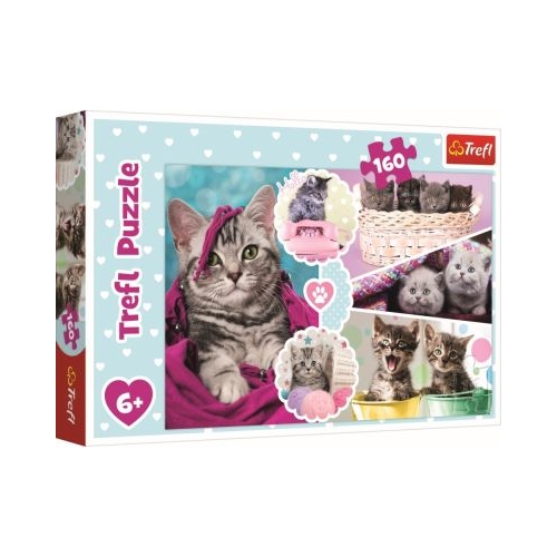 Puzzle pisici dragalase 160 de piese, Trefl