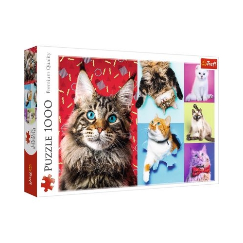 Puzzle pisicute fericite 1000 de piese, Trefl