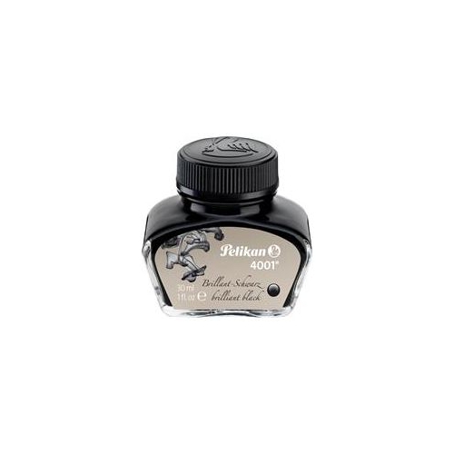 Cerneala Pelikan 4001, 30 ml (negru lucios)