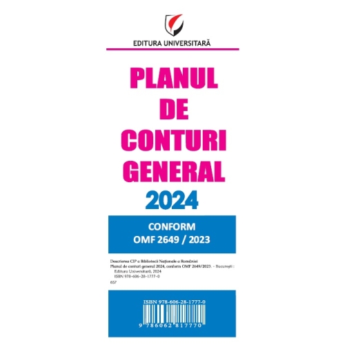 Planul de conturi general 2024. Conform OMF 2649 / 2023