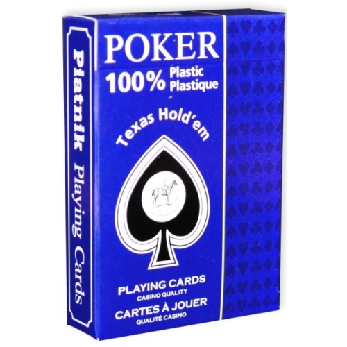 Pachet carti de joc poker profesionale, peek index Texas Hold'em Albastru