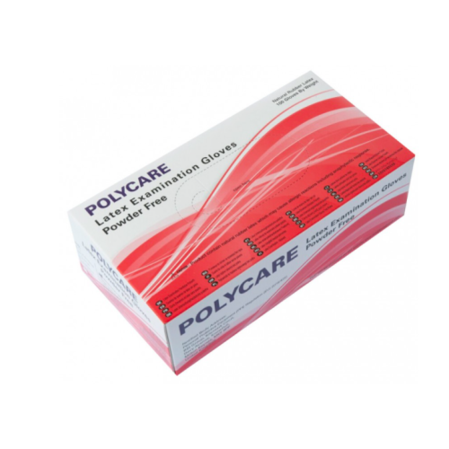 Manusi unica folosinta latex nepudrate albe marimea XL, 100 buc POLYCARE