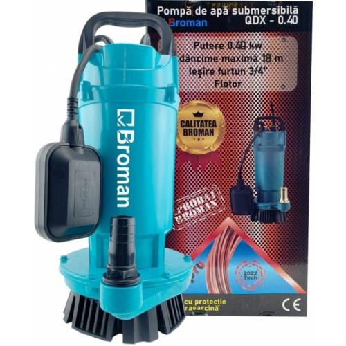 Pompa apa Broman QDX-40-18 M, 400 W, refulare 18 m, 30 m³/h, racord 3/4