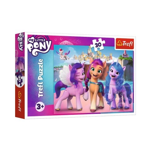 Puzzle My Little Pony straluceste ca un ponei 30 piese Puzzle cu animale din desene Trefl grupdzc