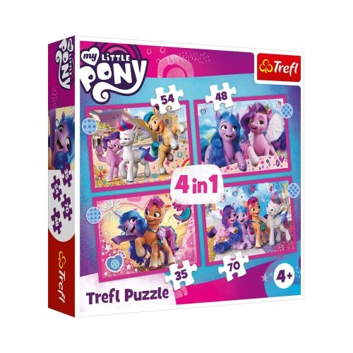 Puzzle 4in1 My little pony - poneii colorati