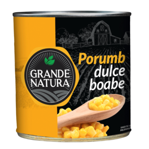 Porumb dulce boabe 425gr, Grande Natura