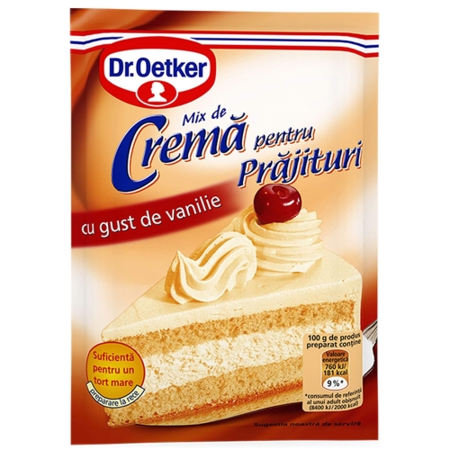 Crema pentru Prajituri cu gust de vanilie Dr. Oetker Mix, 50 gpe grupdzc.ro✅. Descopera gama copleta de produse la oferte speciale✅!