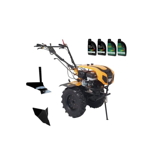 ProGARDEN Pachet Campo 1844 Motocultor 18CP + Plug simplu + Plug bilonat/rarita + 4L Ulei