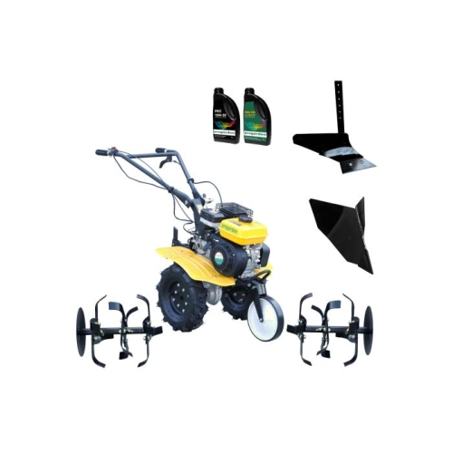 ProGARDEN Pachet Campo 703 Motocultor 7CP + Plug simplu + Plug bilonat/rarita + 2L Ulei
