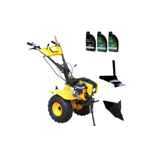 ProGARDEN Pachet Campo 873 Alpine motocultor 7CP + Plug simplu + Plug bilonat/rarita + 3L Ulei