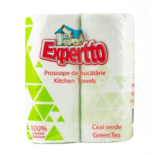 Expertto Prosoape de bucatarie Green Tea, 2 role, 50 foi