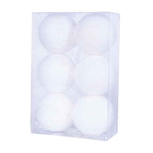 Prosper Globuri albe set 6, 6 cm, AY82