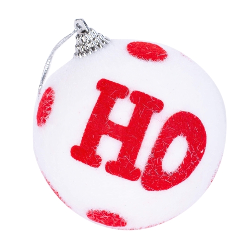 Prosper Ornament glob, 8 cm "HO HO HO", AF76