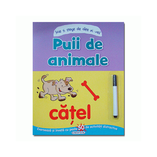 Puii de animale - Scrie si sterge de cate ori vrei! (+6 ani)