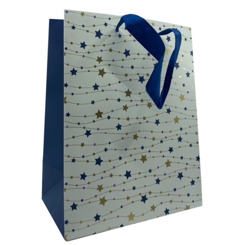 Punga cadou stelute Xmas 18x23x20 cm