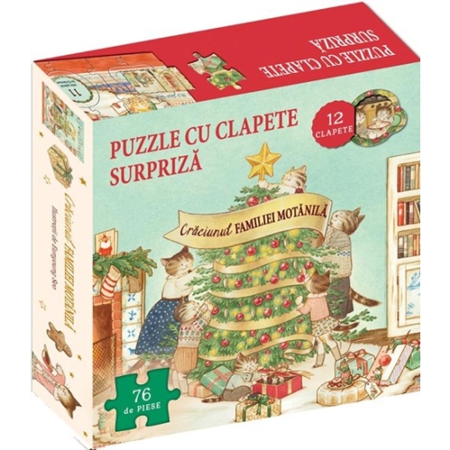 Craciunul familiei Motanila. Carte  puzzle - Lucy Brownridge