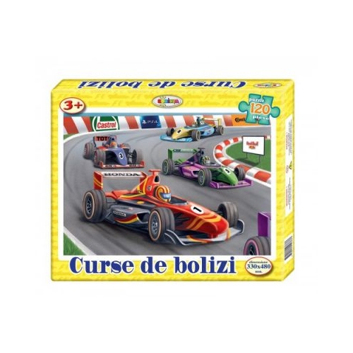 Puzzle Curse de bolizi 120 piese, editura Dorinta. Puzzle pentru copii.