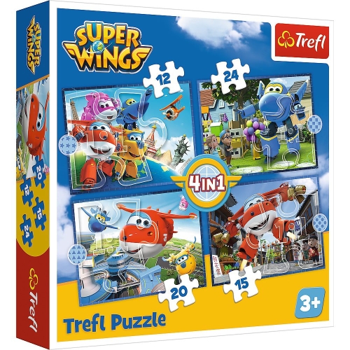 Puzzle 4-in-1 O echipa extraordinara, 71 piese, Trefl