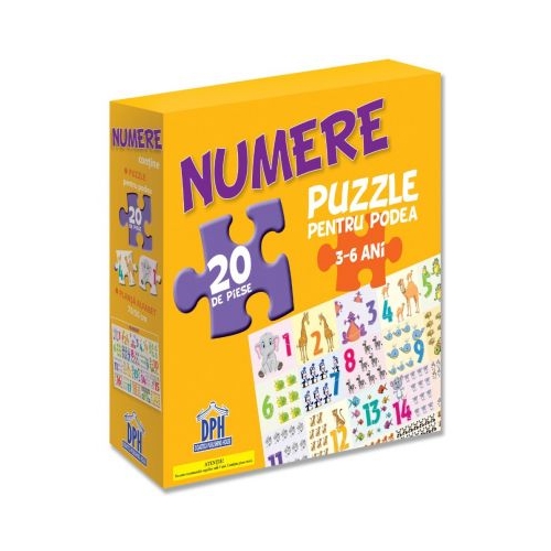 Puzzle pentru podea. Numere, 3-6 ani, editura Didactica Publishing House